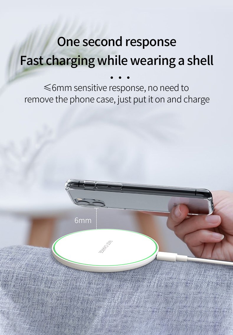 one second response fast charging while wearing a shell case