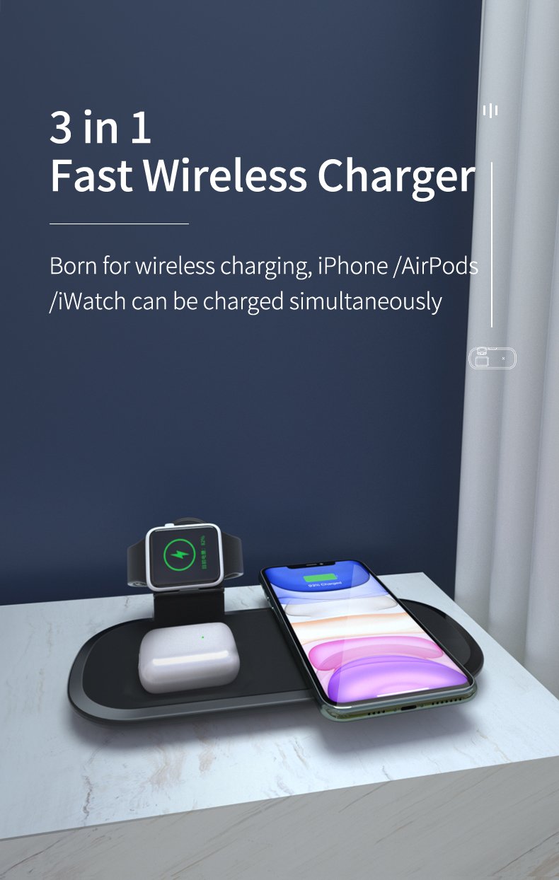 3 in 1 Fast wireless charger