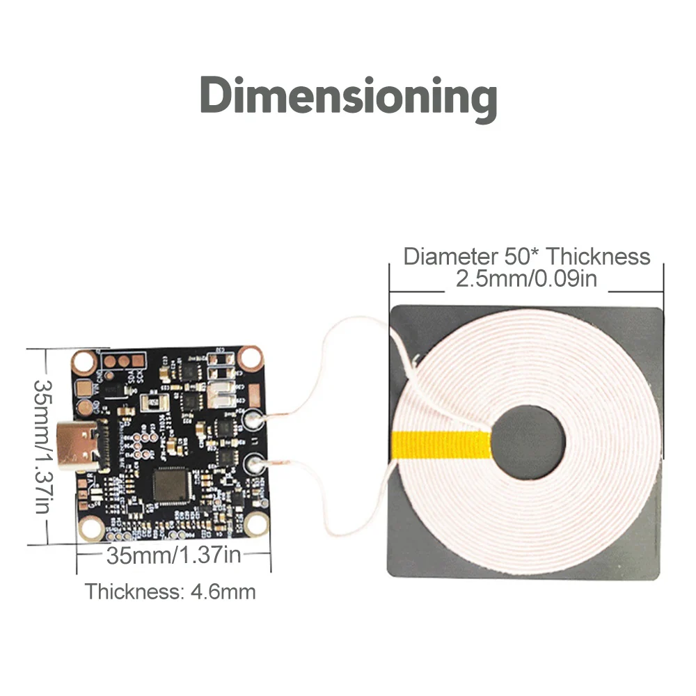 22W Qi Fast Charging PCBA | Custom Type-C Transmitter Board OEM - Image 2