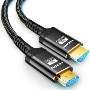 ​​HDMI 2.1 Fiber Optic Cable 48Gbps 8K@60Hz | CL2 Rated 100M Runs | Custom Lengths & Connectors​​