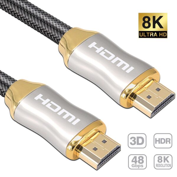 ​​HDMI 2.1 Fiber Optic Cable 48Gbps 8K@60Hz | CL2 Rated Triple Shielding | Custom Lengths 1-100M & Connectors​​ - Image 4