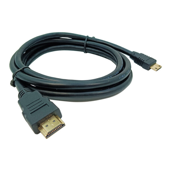 Industrial Mini HDMI to HDMI Cable Type C to A | 48Gbps 4K@60Hz | Triple Shielded with Gold Plated Connectors | CL2 Rated for CCTV/Broadcast Systems | 1.5m/3m - Image 2