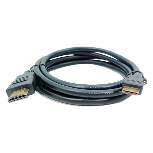 Industrial Mini HDMI to HDMI Cable Type C to A | 48Gbps 4K@60Hz | Triple Shielded with Gold Plated Connectors | CL2 Rated for CCTV/Broadcast Systems | 1.5m/3m - Image 4