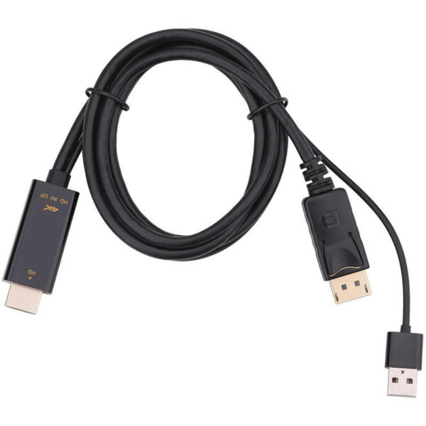 Industrial HDMI to DP Active Converter Cable | 4K@60Hz | Triple-Shielded EMI Proof | Custom Lengths & Braiding for Broadcast/Medical Systems - Image 2