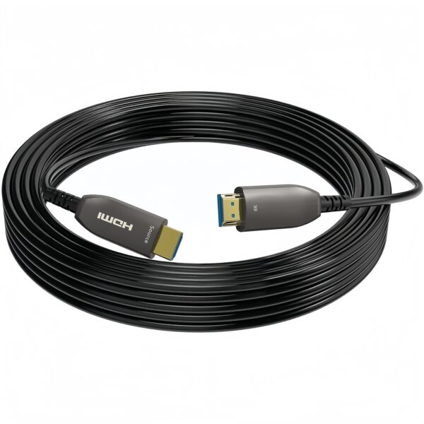 ​​Professional HDMI 2.1 Fiber Cable 48Gbps - 8K@60Hz HDR10+, <1ms Latency (3m) for Esports Monitors & AV Rigs​​ - Image 2