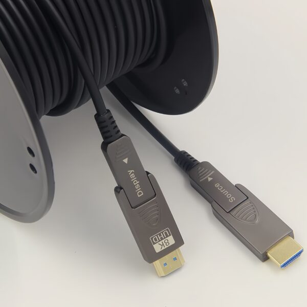 ​​Professional HDMI 2.1 AOC Cable 48Gbps - 8K@60Hz HDR10+, eARC, Detachable Dual-Port (Micro/Standard HDMI) for Pro AV & Broadcast​​ - Image 3
