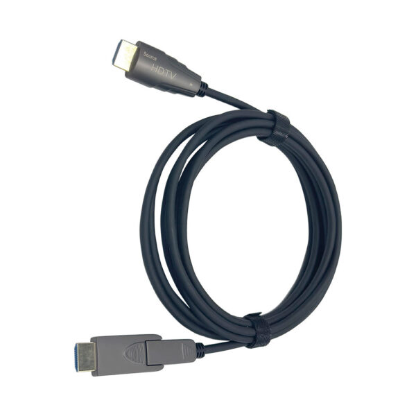​​Professional 8K UHD HDMI AOC Cable 48Gbps Detachable Optic Fiber - Dual Output Micro & Standard HDMI for HDTV Display (10ft/20ft/30ft Options)​​ - Image 5