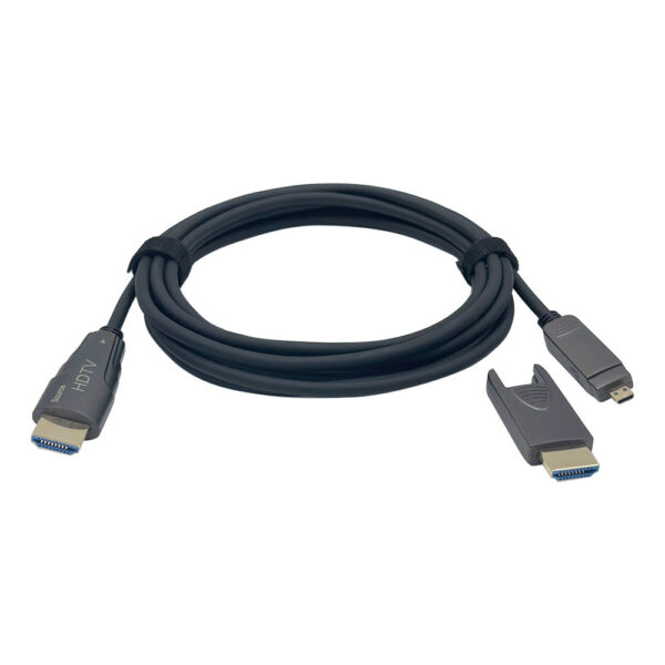 ​​Professional 8K UHD HDMI AOC Cable 48Gbps Detachable Optic Fiber - Dual Output Micro & Standard HDMI for HDTV Display (10ft/20ft/30ft Options)​​ - Image 6