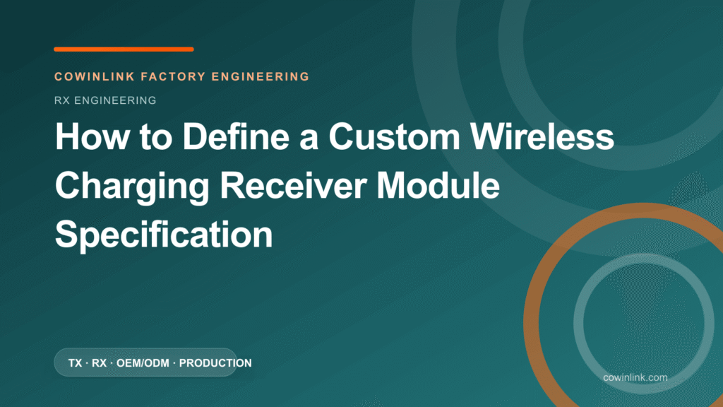 How to Define a Custom Wireless Charging Receiver Module Specification