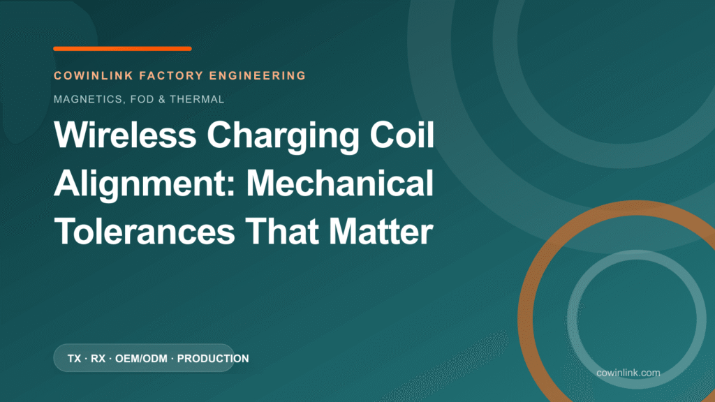 Wireless Charging Coil Alignment: Mechanical Tolerances That Matter