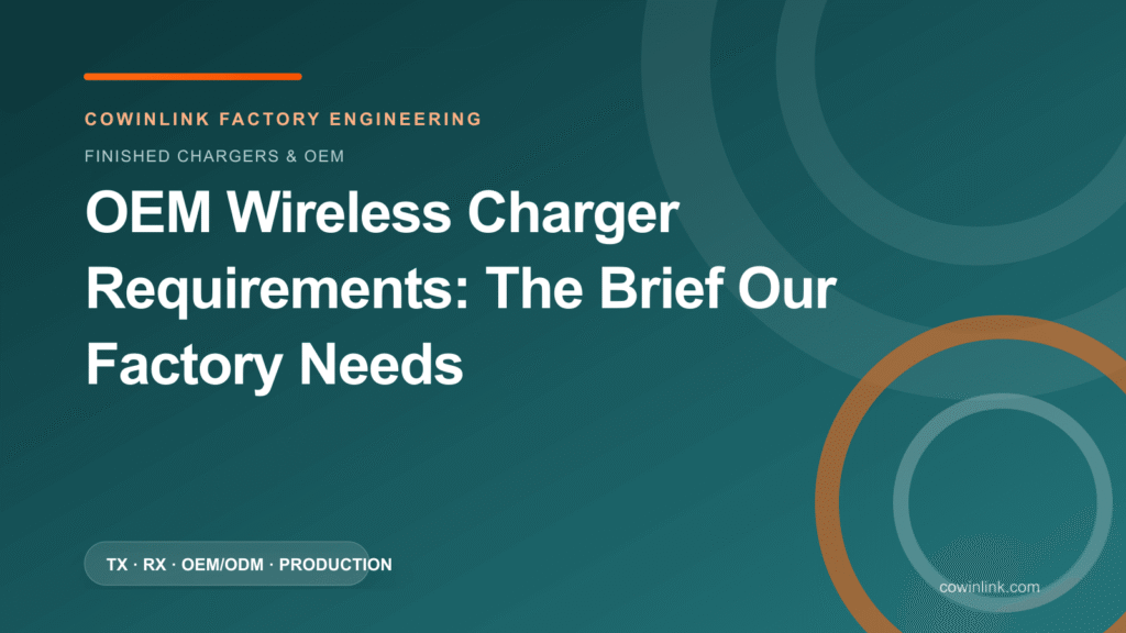 OEM Wireless Charger Requirements: The Brief Our Factory Needs