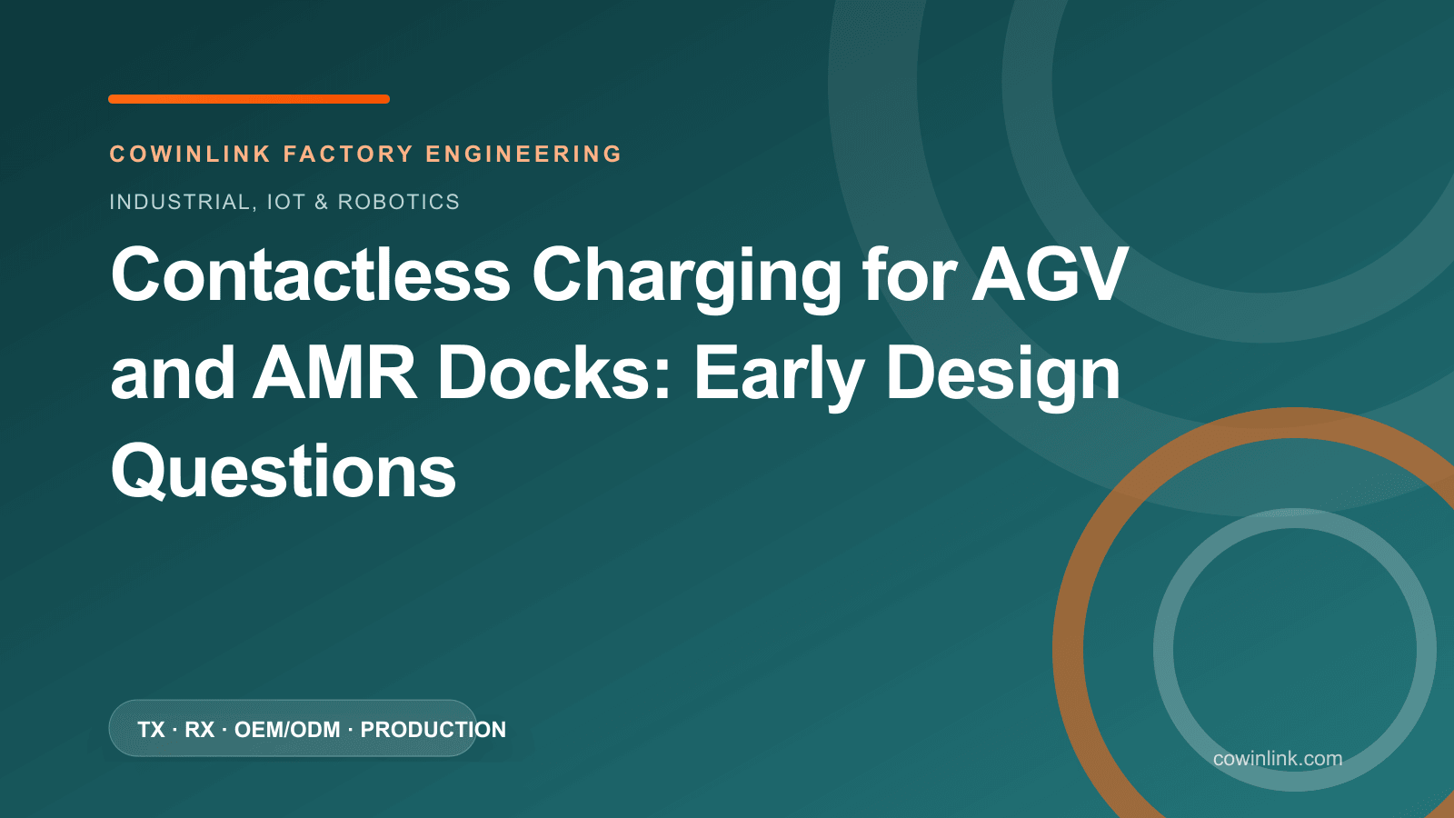 Contactless Charging for AGV and AMR Docks: Early Design Questions