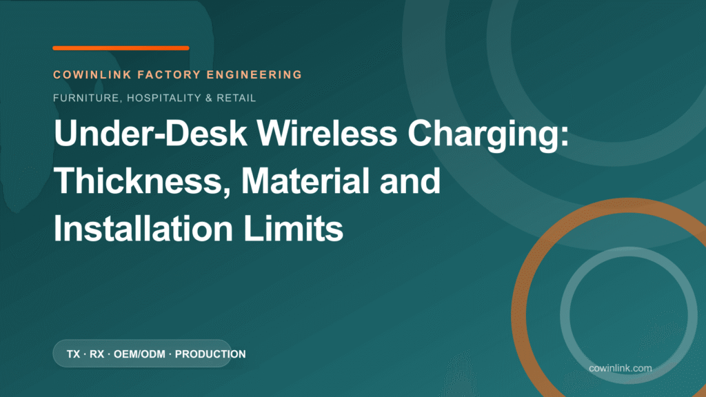 Under-Desk Wireless Charging: Thickness, Material and Installation Limits